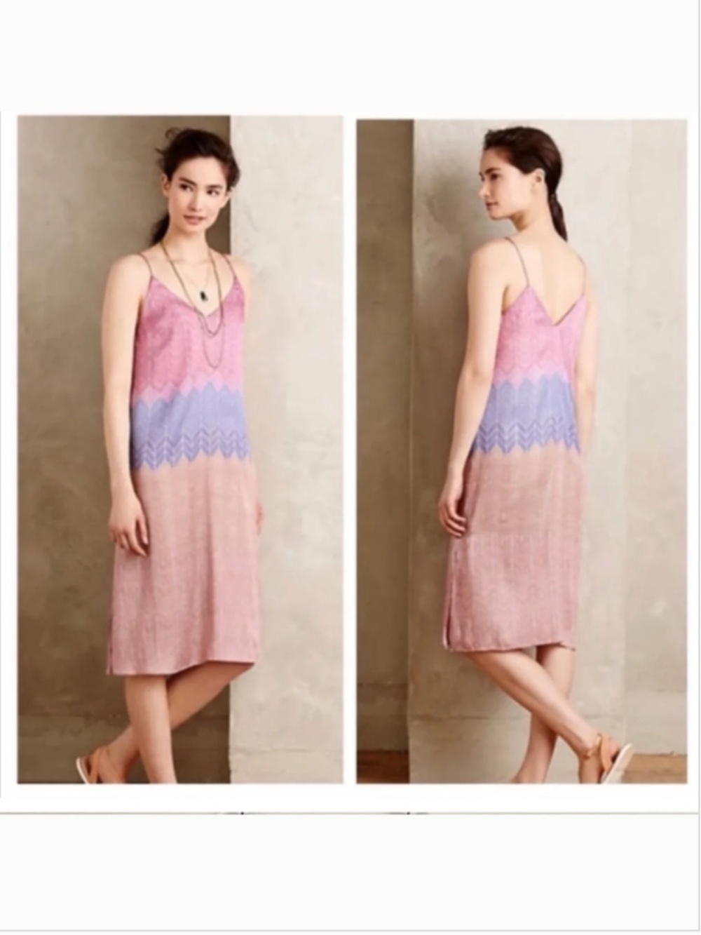 Anthropologie Morgan Carper Slip Dress by Nomad